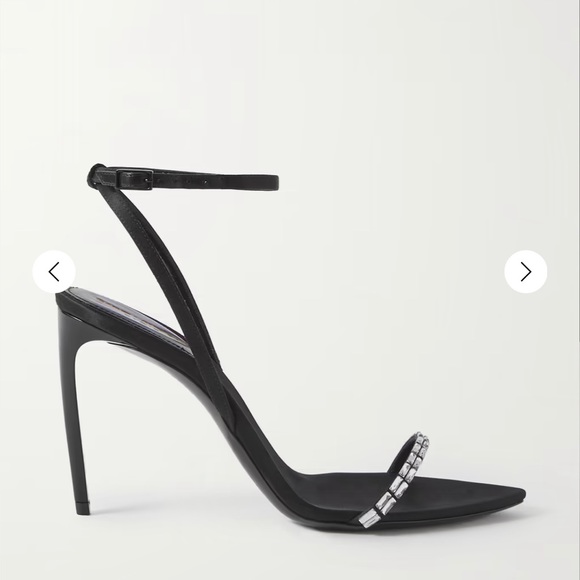 Saint Laurent Crystal Heel Sandals - Picture 4 of 7
